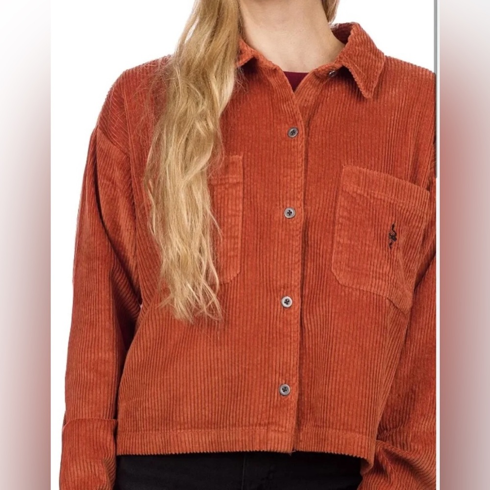 Vans cropped corduroy button up